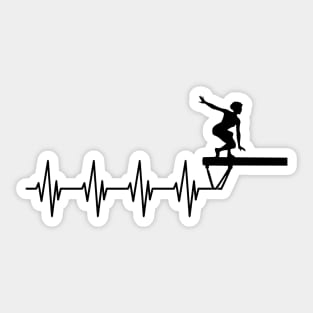 Gymnast Heartbeat Sticker